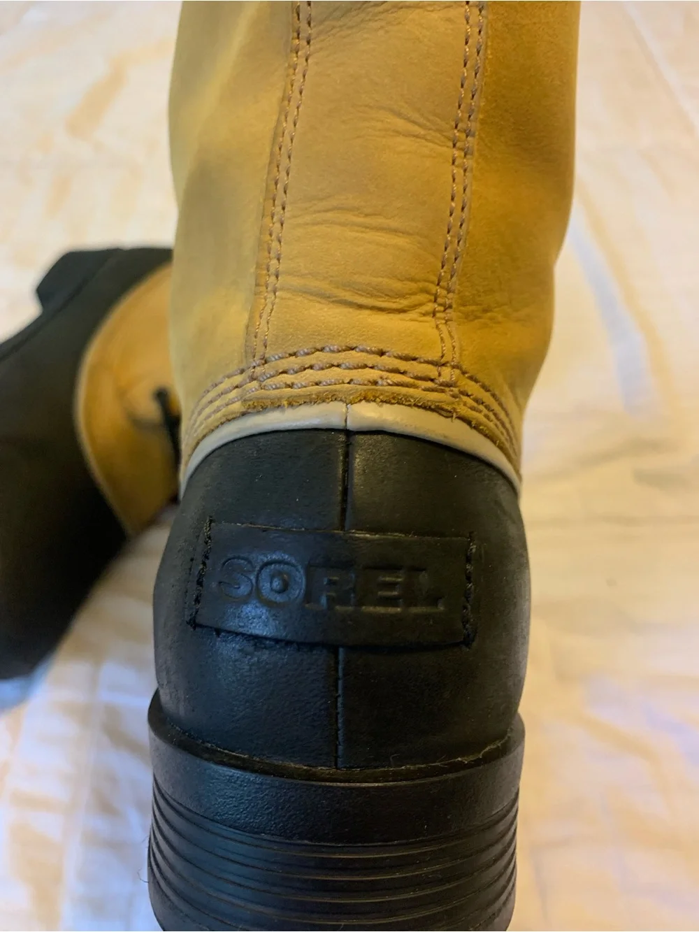 Sorel Women's Tan and Black Lace-Up Waterproof Winter Boots